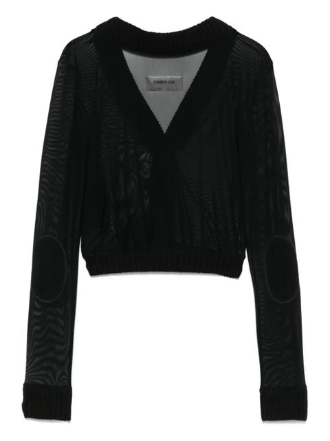 MM6 Maison Margiela mesh top - Black - zdjęcie produktu nr 2