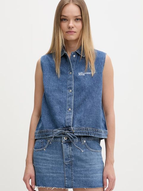 Karl Lagerfeld Jeans koszula damska jeansowa - zdjęcie produktu nr 1