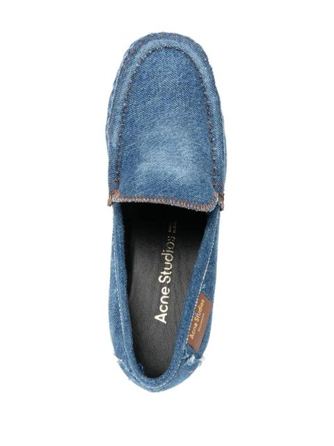 Acne Studios block-heel denim loafers - Blue
