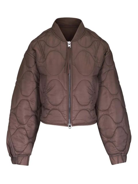 AGOLDE Iona quilted bomber jacket - Brown - zdjęcie produktu nr 1