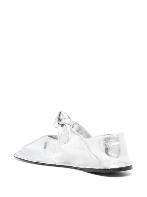 Hereu Llasada metallic ballerina shoes - Silver