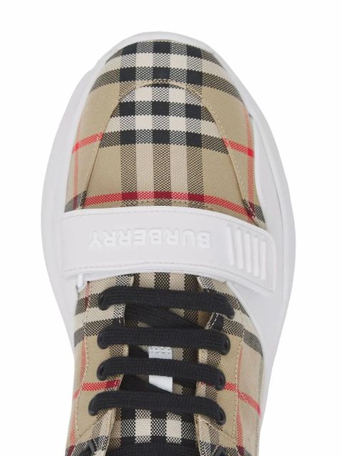 Burberry Vintage Check-pattern touch-strap sneakers - Neutrals