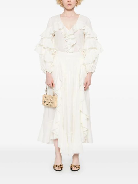 ZIMMERMANN ruffled blouse - White - zdjęcie produktu nr 2