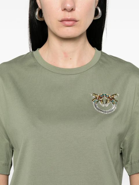 PINKO embroidered T-shirt - Green