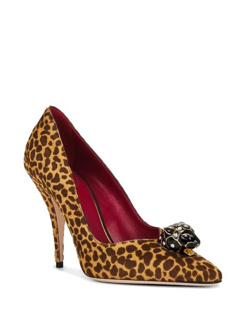 Valentino Garavani leopard-pattern embellished pumps - Neutrals - zdjęcie produktu nr 2