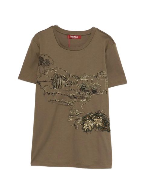 Max Mara embellished T-shirt - Brown - zdjęcie produktu nr 1