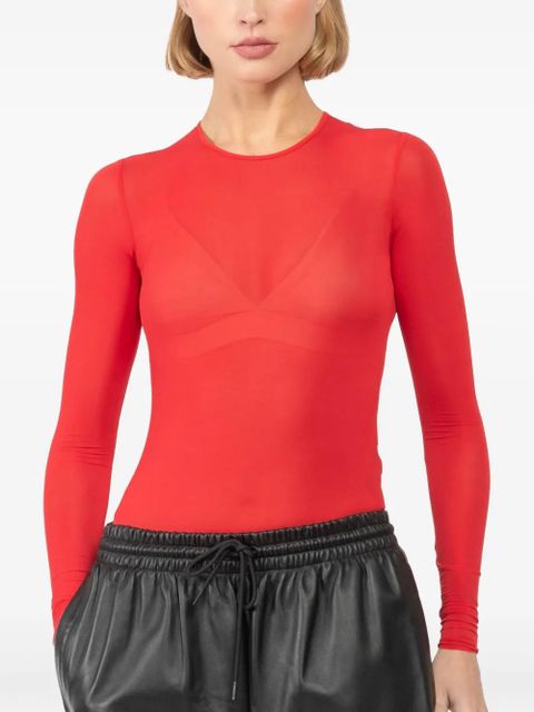 WARDROBE.NYC sheer bodysuit - Red - zdjęcie produktu nr 2