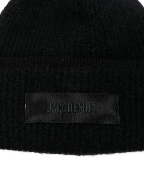 Jacquemus The Gros Grain beanie hat - Black - zdjęcie produktu nr 2