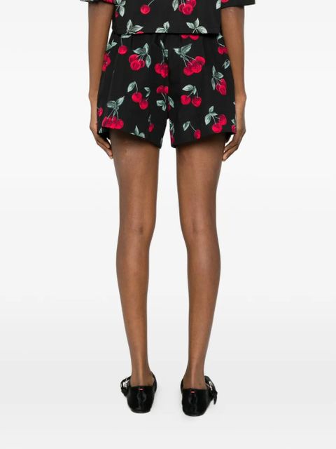 TWINSET cherry-print shorts - Black