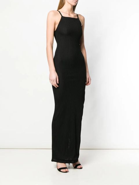 Balmain knit side slit dress - Black