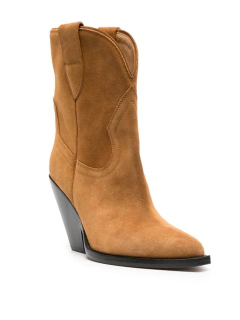 ISABEL MARANT Leyane 90mm suede boots - Brown - zdjęcie produktu nr 2