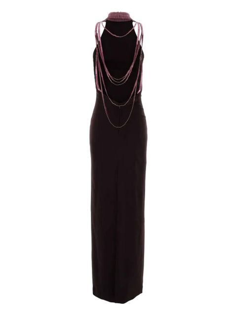 The Attico halterneck backless dress - Purple - zdjęcie produktu nr 2