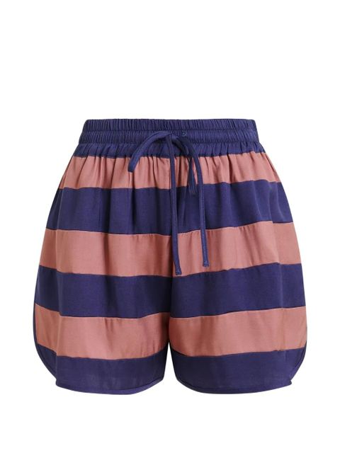 Essentiel Antwerp Jalana striped drawstring shorts - Purple - zdjęcie produktu nr 1