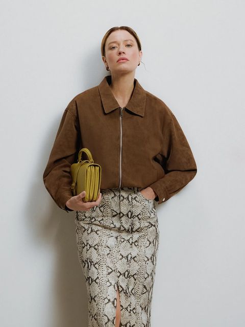 Answear.LAB kurtka kolor brązowy przejściowa