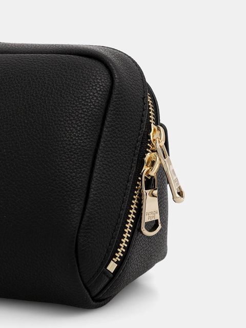 Patrizia Pepe kosmetyczka skórzana kolor czarny 8Q0027 L001