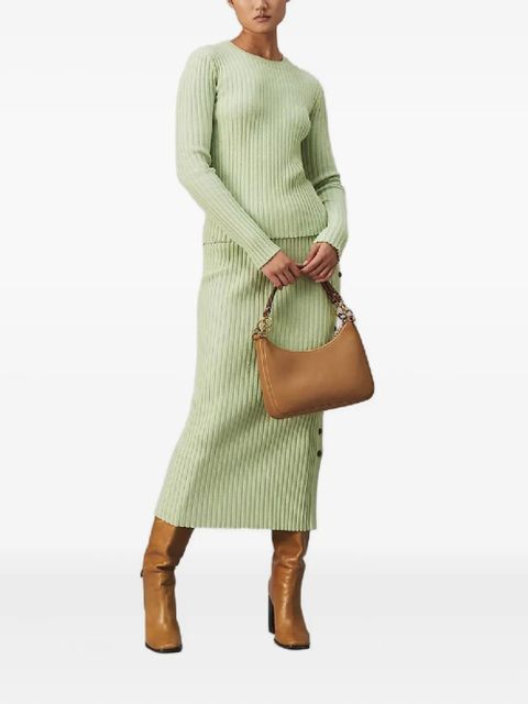 Tory Burch ribbed button sweater - Green