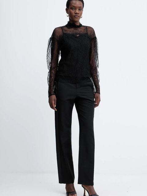 Twinset bluzka damska kolor czarny gładka 252TT2264