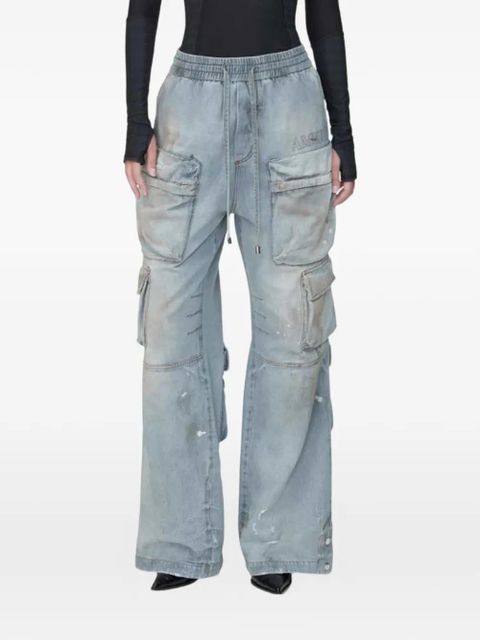 AMIRI cargo-pockets drawstring jeans - Blue