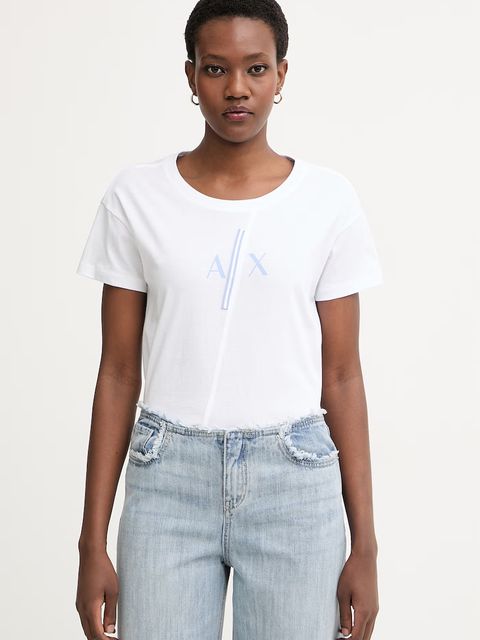 Armani Exchange T-shirt damski bawełniany - zdjęcie produktu nr 1