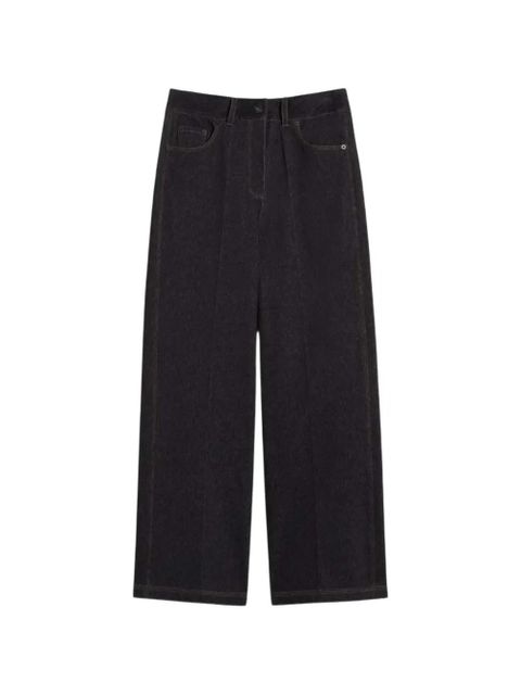 Max Mara denim-effect straight-leg trousers - Blue - zdjęcie produktu nr 1
