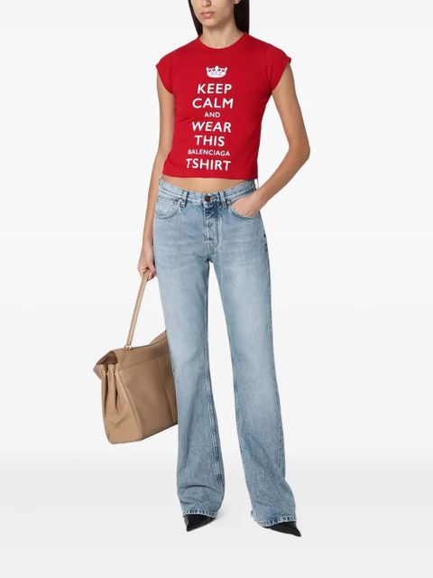 Balenciaga graphic-print short-sleeve t-shirt - Red - zdjęcie produktu nr 2