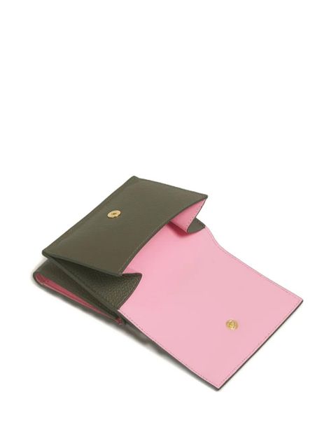 Marni textured leather bi-fold wallet - Green