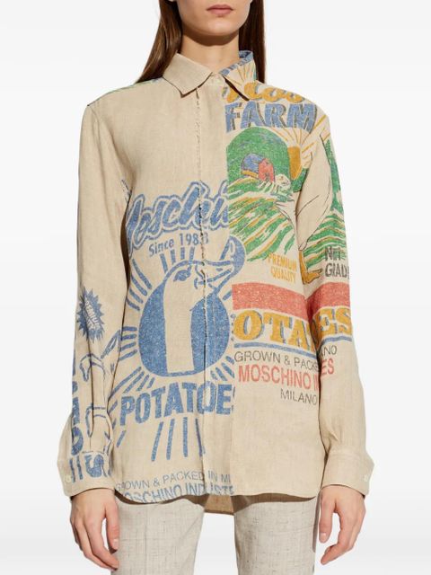 Moschino graphic-print shirt - Neutrals
