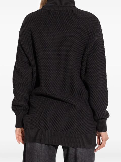 Versace textured high-neck jumper - Black