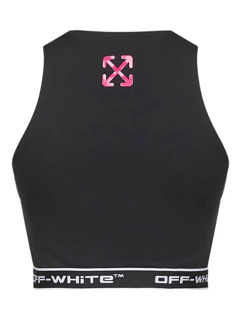 Off-White Arrow-motif jacquard crop top - Black - zdjęcie produktu nr 2