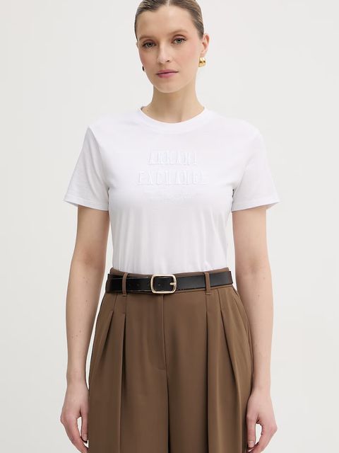 Armani Exchange t-shirt damski bawełniany - zdjęcie produktu nr 2