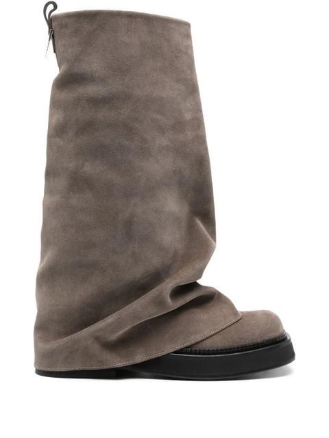 The Attico Robin gathered boots - Grey