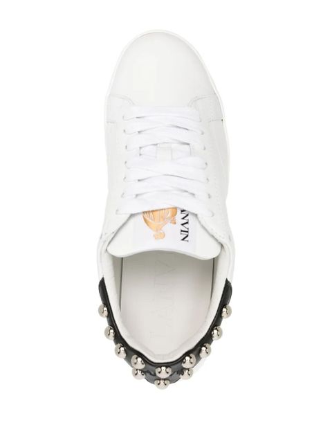 Lanvin DDBO studded leather sneakers - White