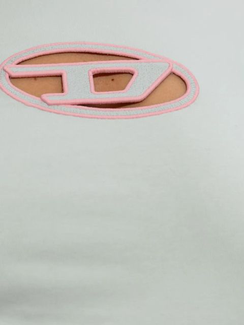Diesel logo-detail cut-out t-shirt - Grey