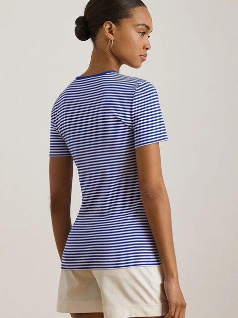 Lauren Ralph Lauren t-shirt damski kolor niebieski 200P03721