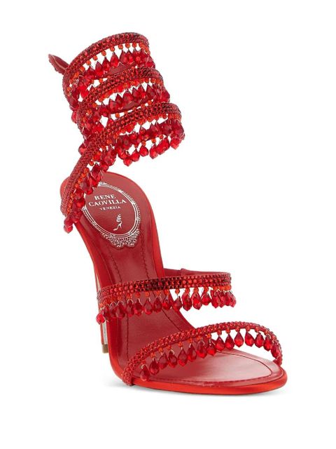 René Caovilla 105mm crystal-embellished sandals - Red - zdjęcie produktu nr 2