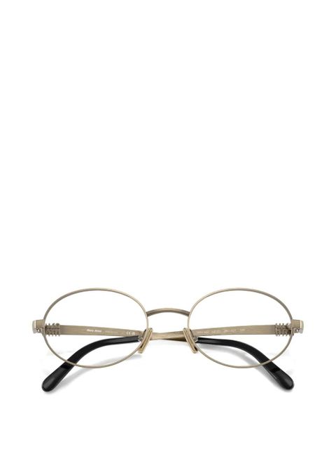 Miu Miu round-frame glasses - Gold