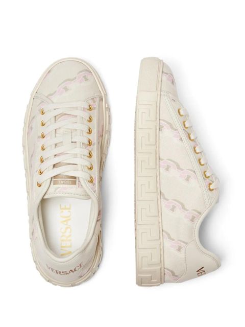 Versace Chain Stripes Greca sneakers - White