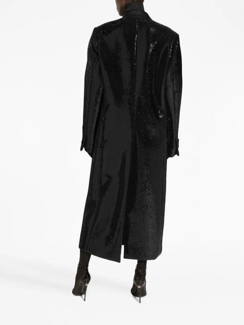 Dolce & Gabbana peak-lapel double-breasted coat - Black