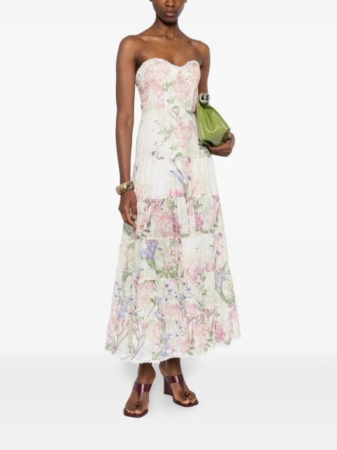 Charo Ruiz Ibiza Danny floral-print belted maxi dress - Neutrals - zdjęcie produktu nr 2