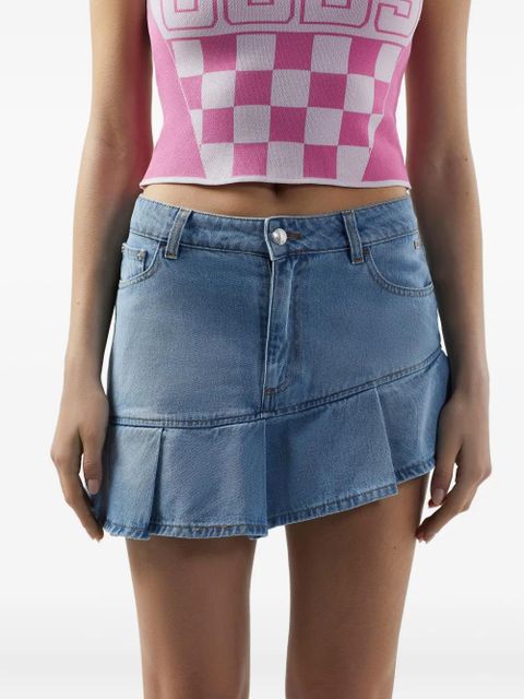 GCDS pleated miniskirt - Blue