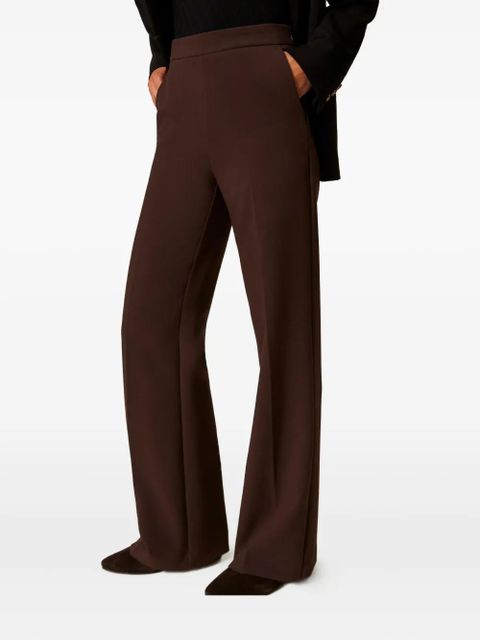 TWINSET high-waisted flared trousers - Brown