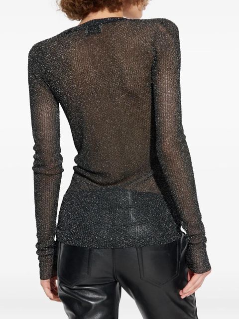ISABEL MARANT ribbed top - Black