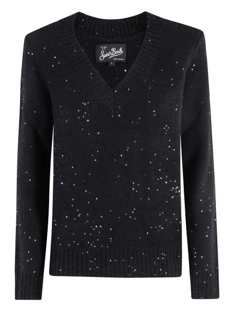 MC2 Saint Barth Eleara sequin-embellished sweater - Black - zdjęcie produktu nr 1