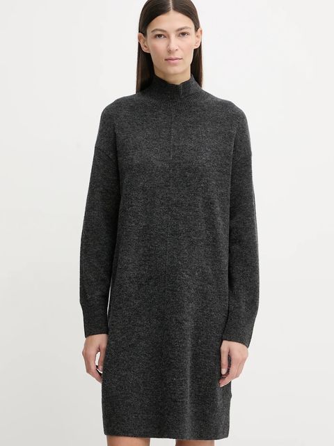 Marc O'Polo sukienka z dodatkiem wełny kolor szary mini oversize 5000007471 - zdjęcie produktu nr 1