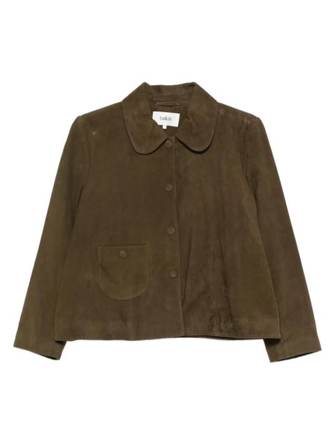 Ba&Sh classic-collar leather jacket - Green - zdjęcie produktu nr 1