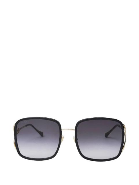 Gucci Eyewear Horsebit square-frame sunglasses - Black - zdjęcie produktu nr 1