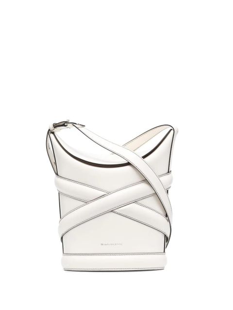 Alexander McQueen The Curve logo bucket bag - White - zdjęcie produktu nr 1