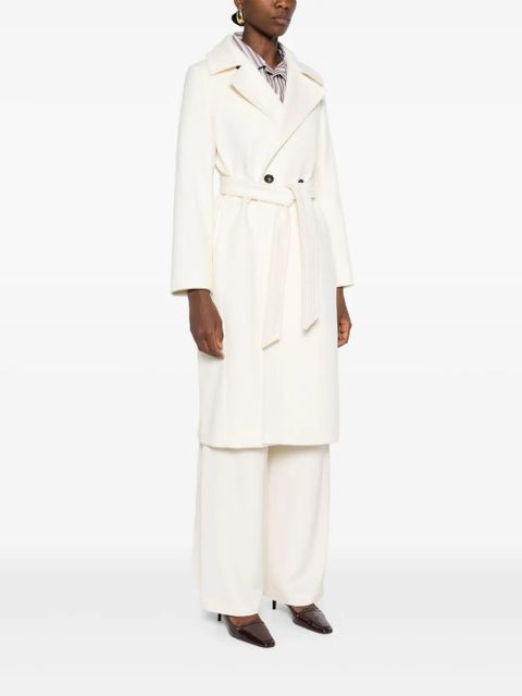 Max Mara virgin-wool coat - White