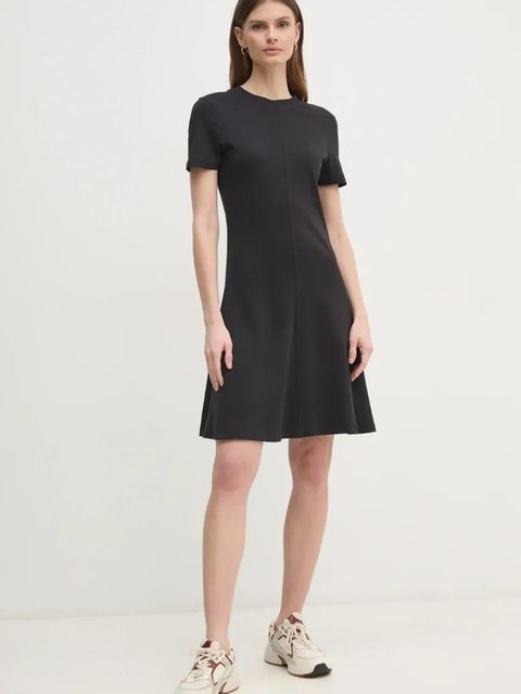 Tommy Hilfiger sukienka bawełniana kolor czarny mini rozkloszowana WW0WW45521