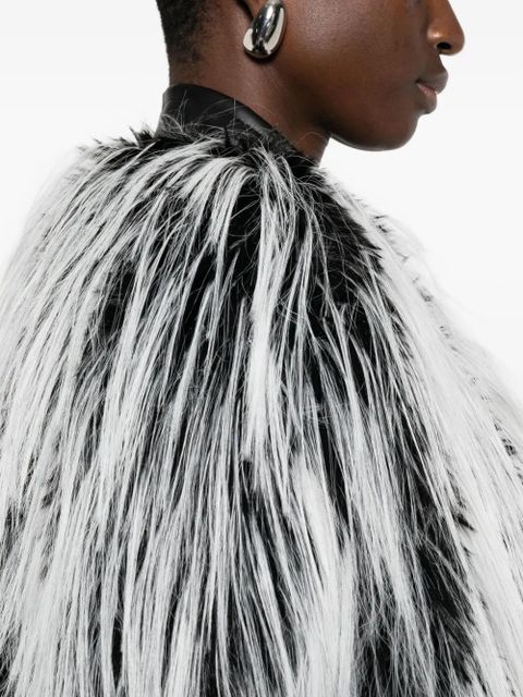 Sportmax Runway faux-fur coat - White